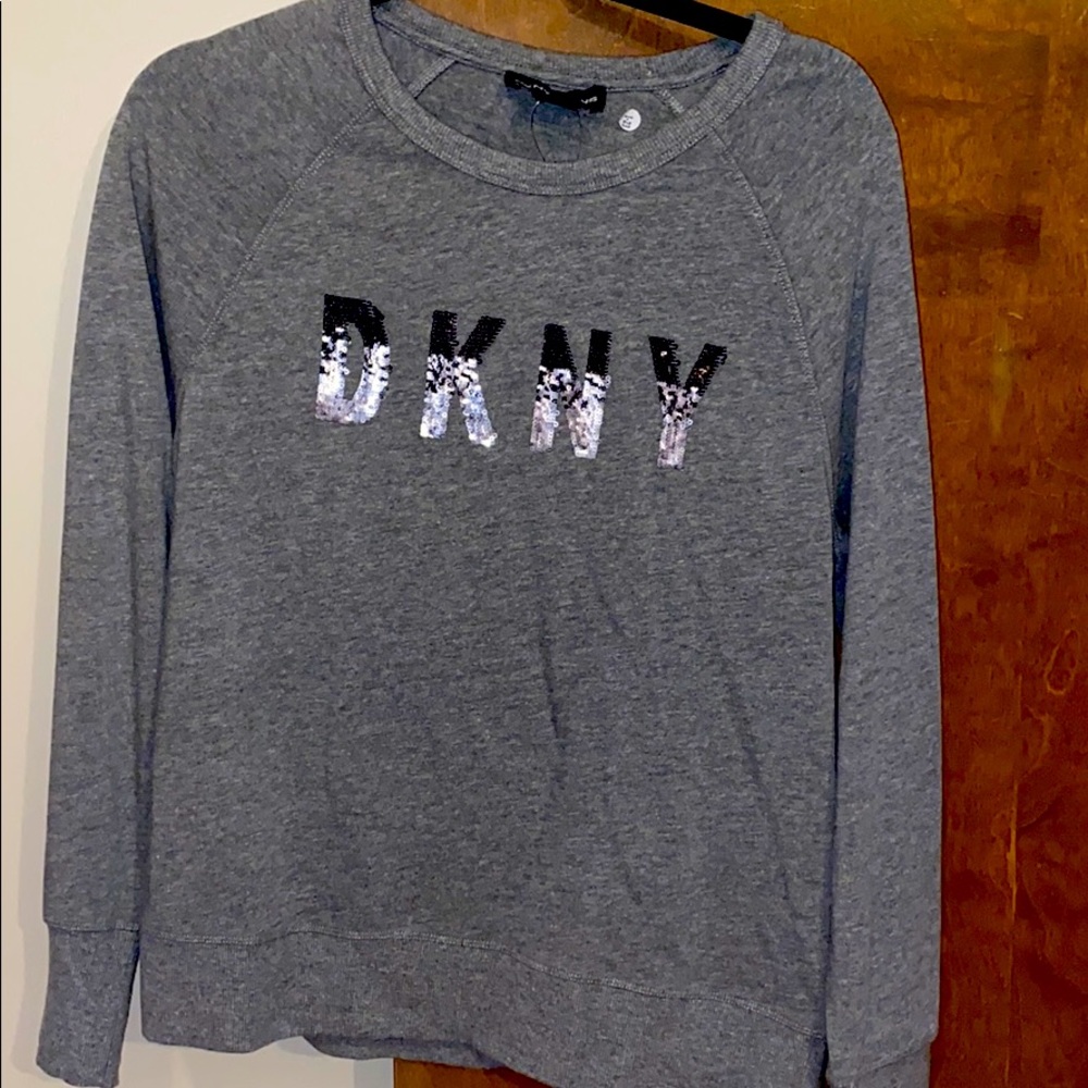 Cute gray DKNY sweatshirt